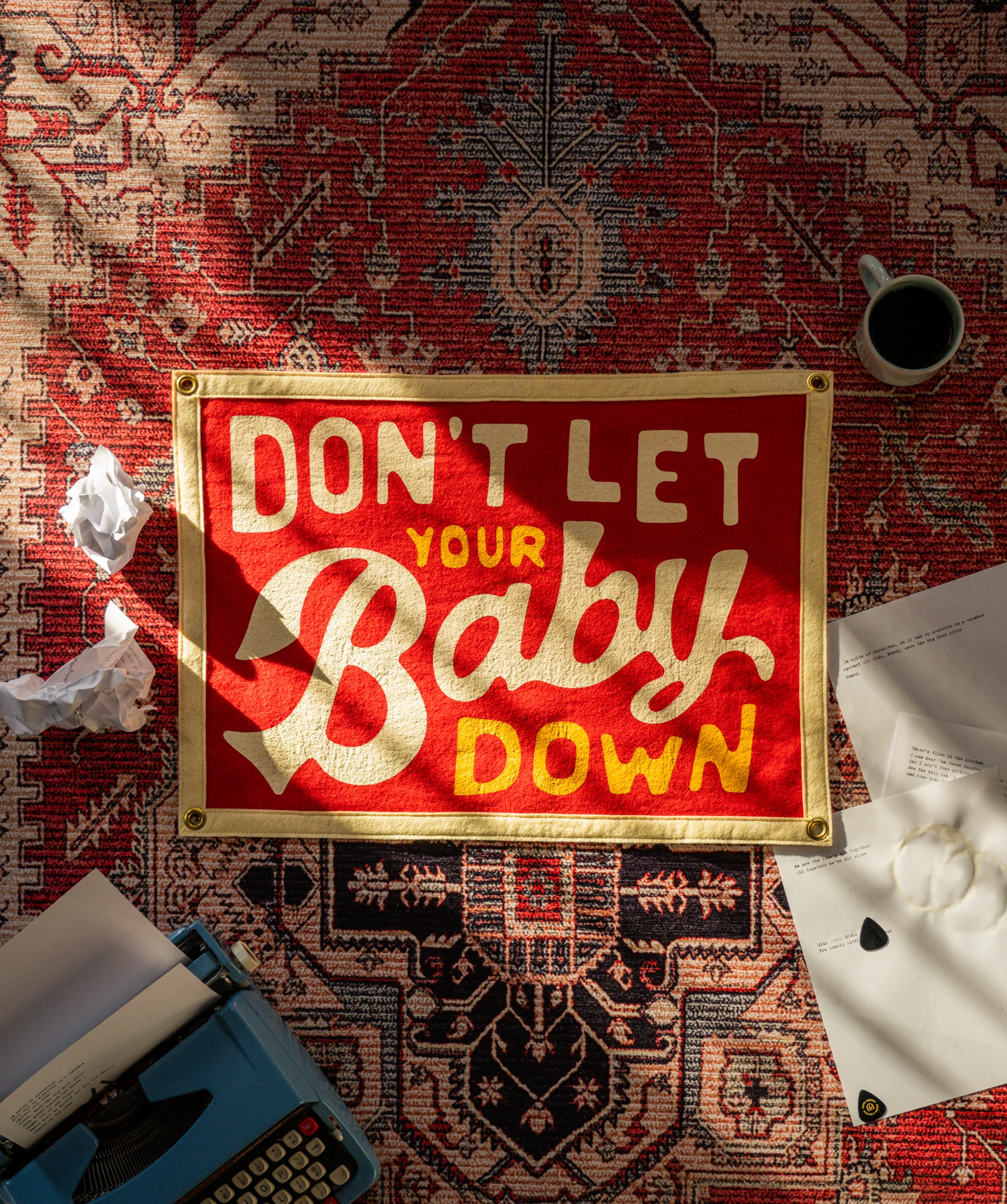 Don't Let Your Baby Down Camp Flag • John Prine x Oxford Pennant - Image 5