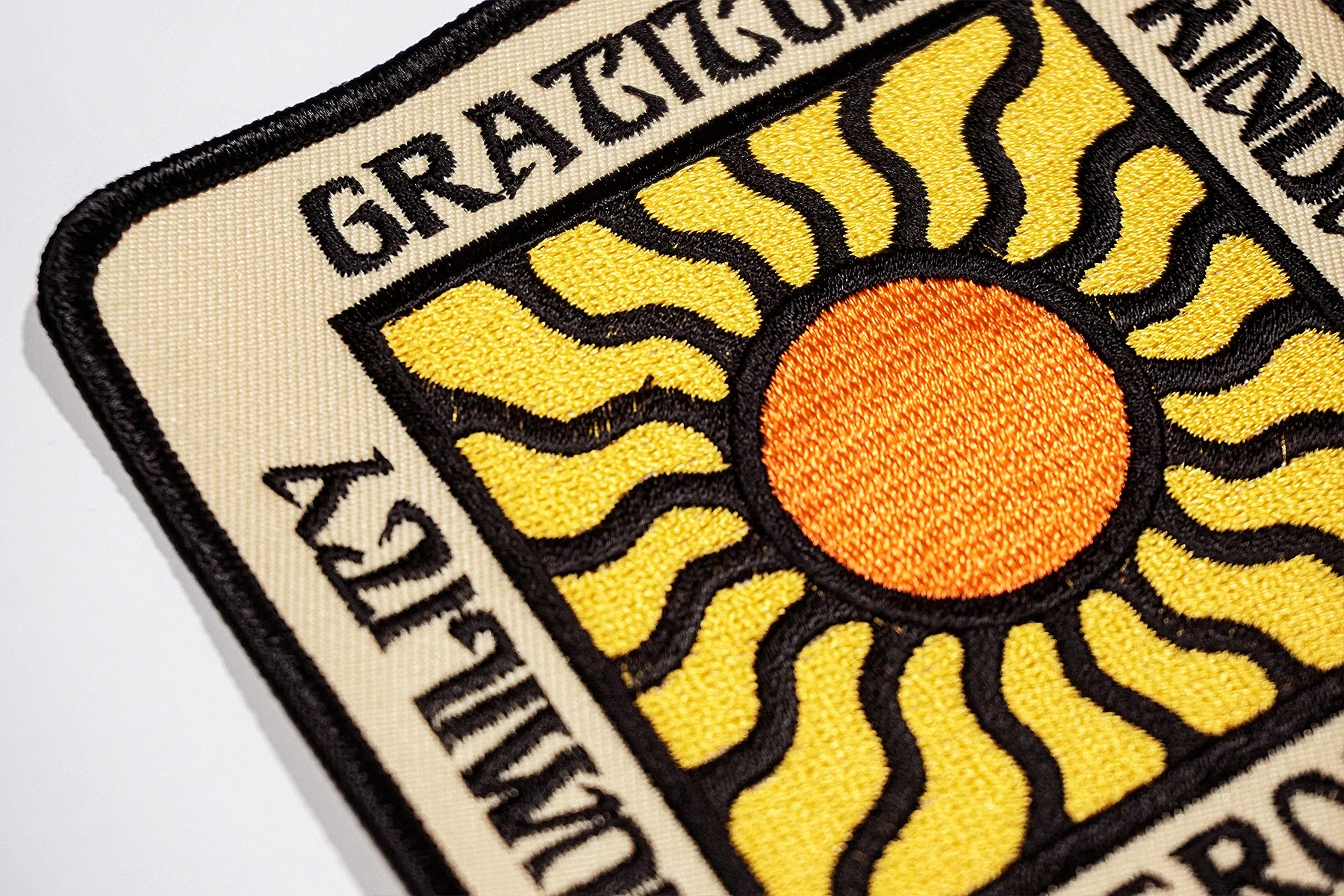Gratitude Embroidered Patch • Real Fun, Wow! x Oxford Pennant - Image 3