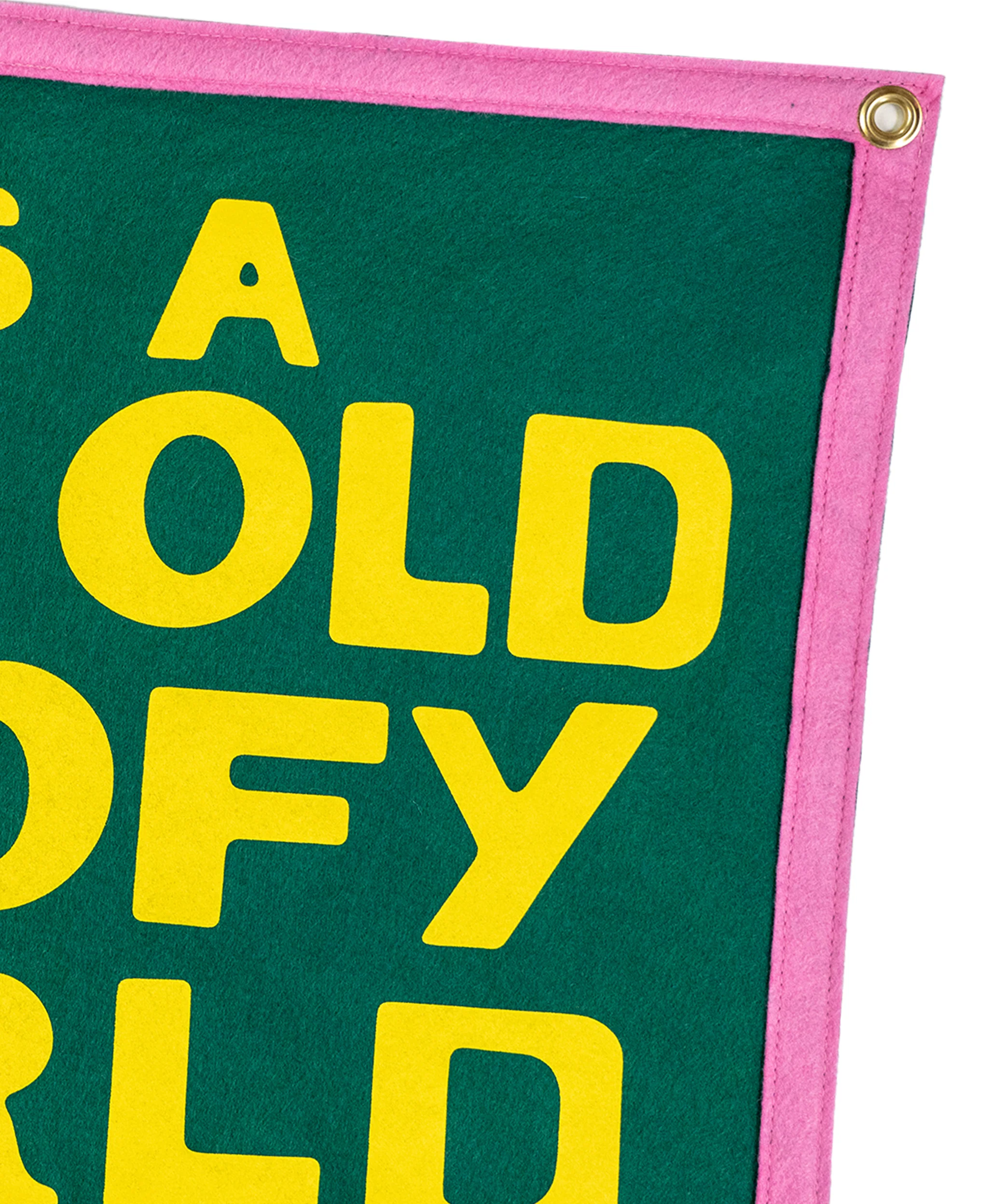It's A Big Old Goofy World Camp Flag • John Prine x Oxford Pennant - Image 3