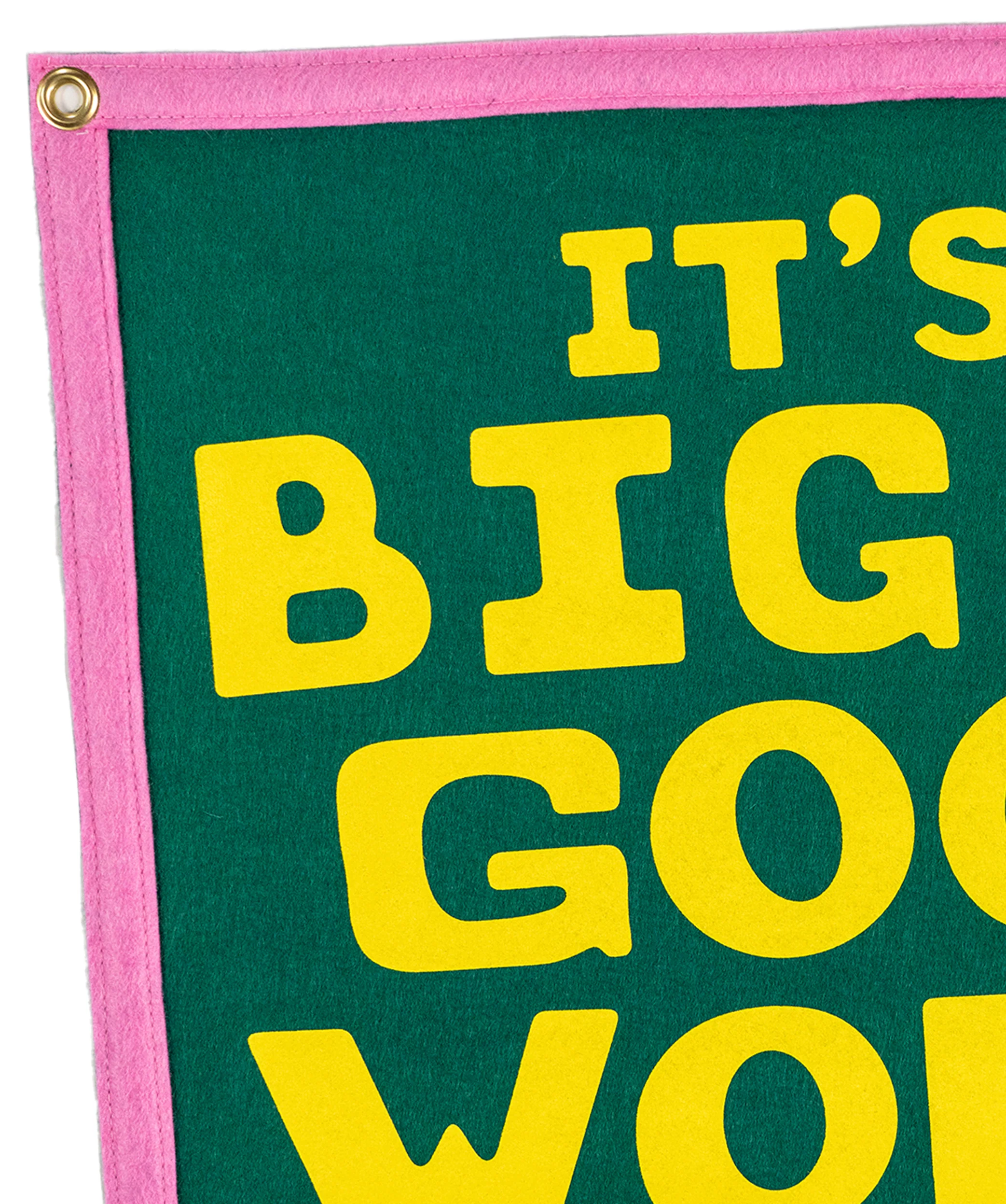 It's A Big Old Goofy World Camp Flag • John Prine x Oxford Pennant - Image 5