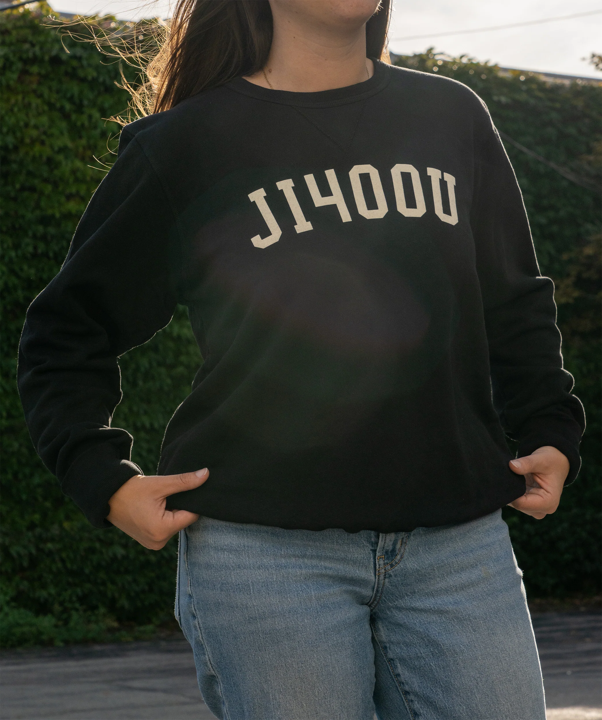 JI400U Flocked Crewneck • Jason Isbell x Oxford Pennant - Image 8