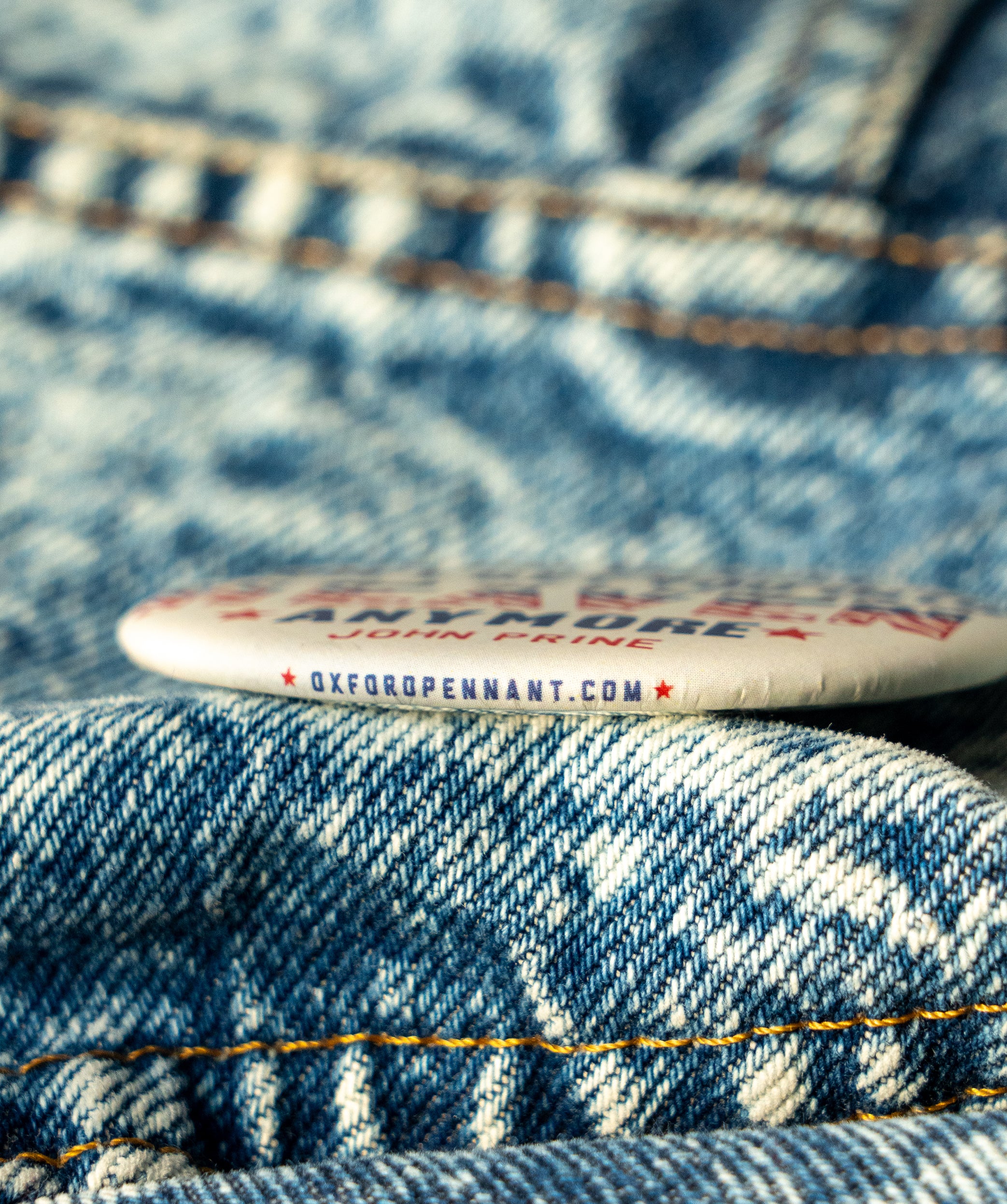 Your Flag Decal Won't Get You Into Heaven Anymore Button • John Prine x Oxford Pennant - Image 3